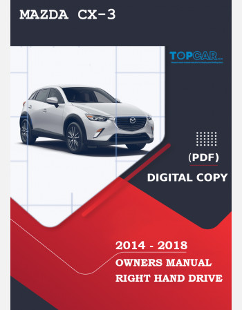  mazda cx-3 owners manual 2014 - 2018 rhd and lhd
